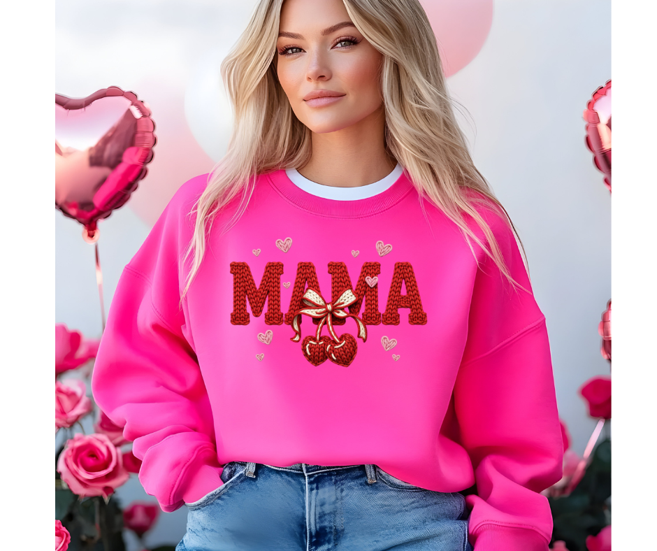 Crochet Yarn “Mama” Valentine Design