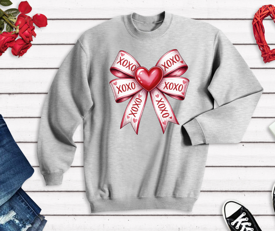 XOXO Coquette Heart Bow