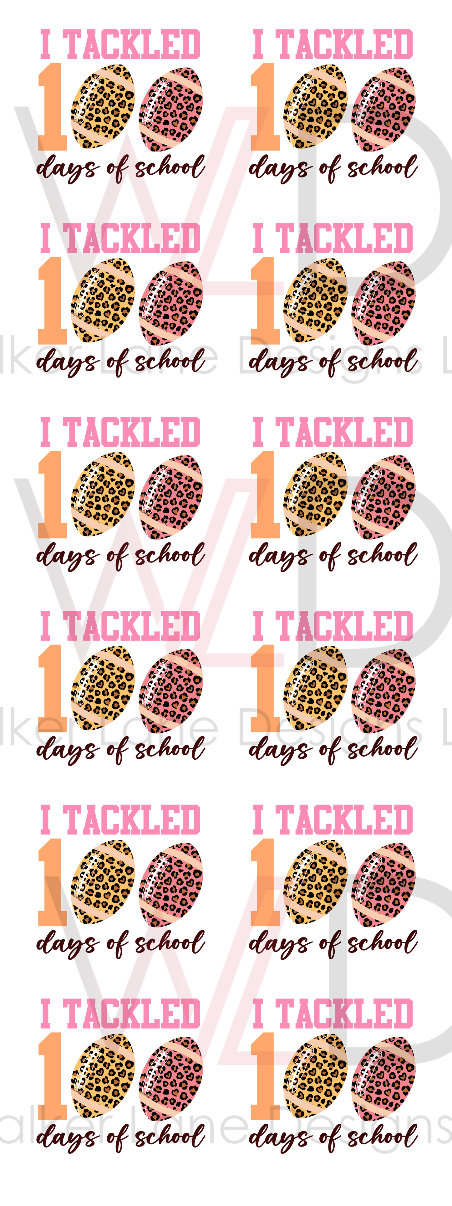 I Tackled 100 Days of School Leopard Print