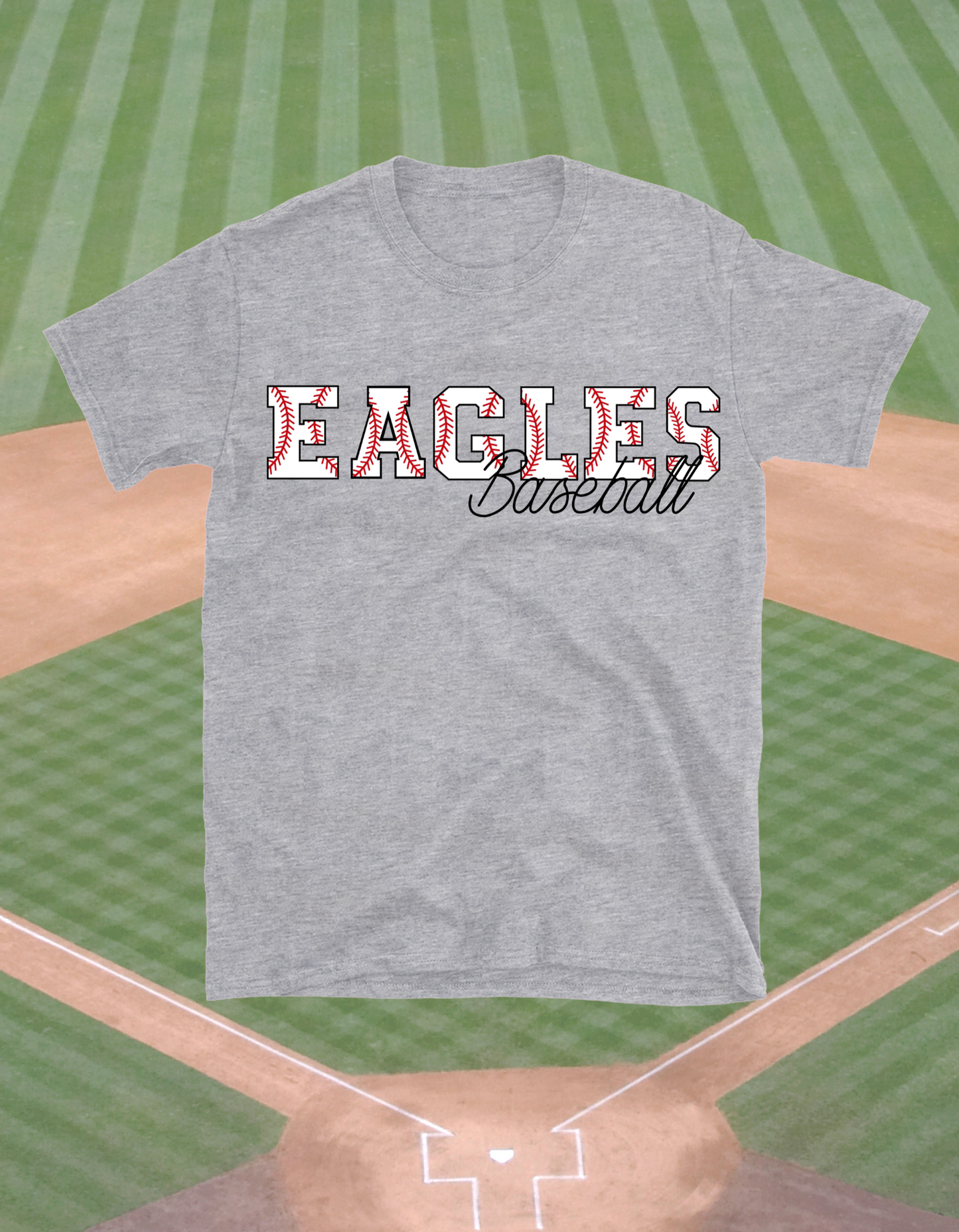 Eagles Baseball Graphic T-Shirt | Classic Baseball Stitch Tee