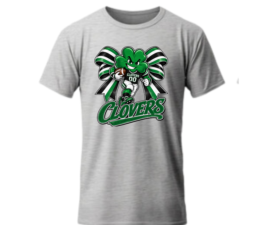 Cloverdale Clovers Football Spirit Shirt | Green, Black & White