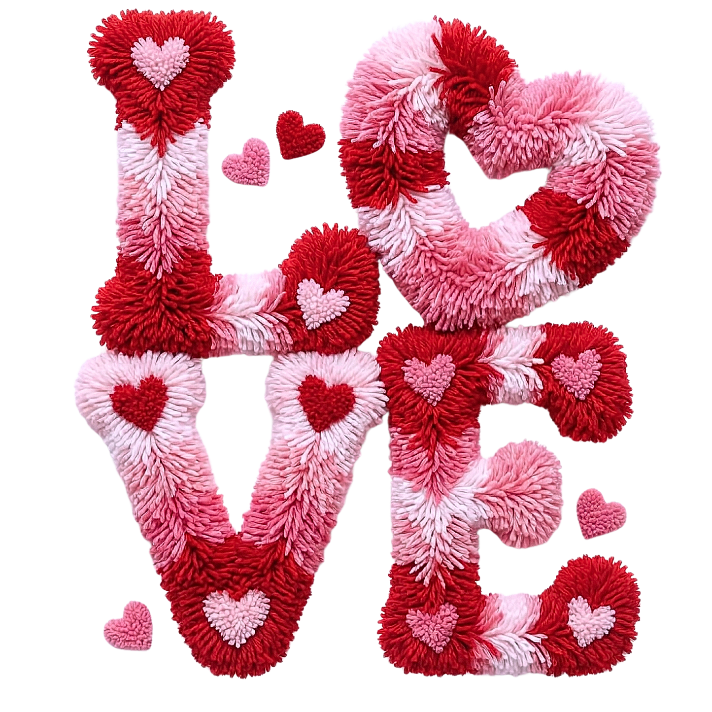 Textured LOVE Valentine DTF Transfer | Valentine’s Day DTF Print