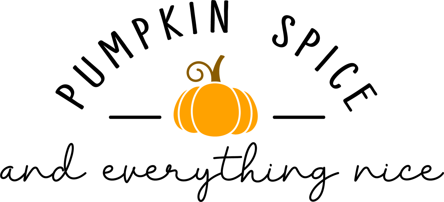 Pumpkin Spice DTF Transfer – Simple Autumn Graphic