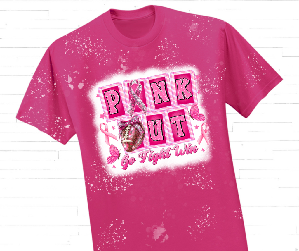 "Pink Out Go Fight Win" Breast Cancer Awareness T-Shirt