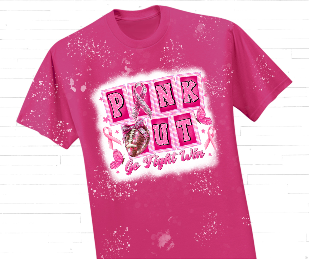 "Pink Out Go Fight Win" Breast Cancer Awareness T-Shirt