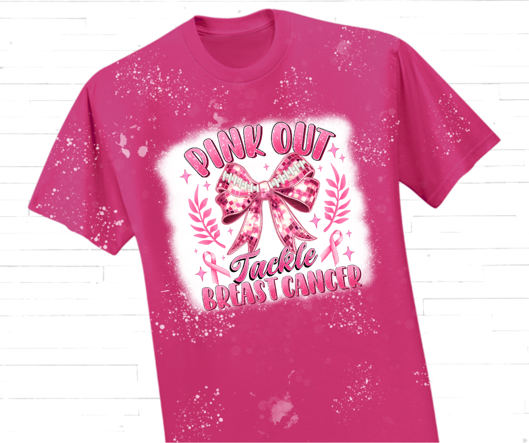 "Pink Out Tackle Breast Cancer" Awareness T-Shirt