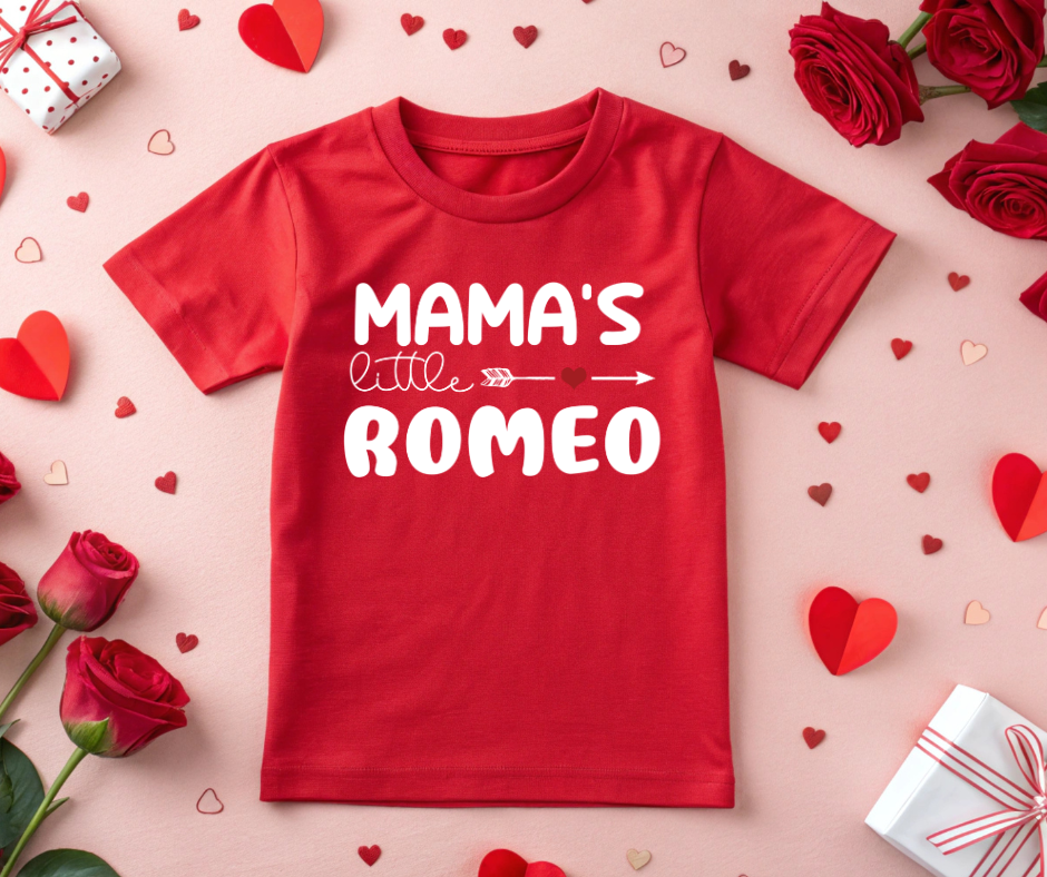 Mama's Little Romeo Valentine T-Shirt