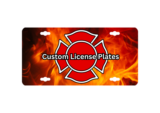 Customized FireFighter License Plate