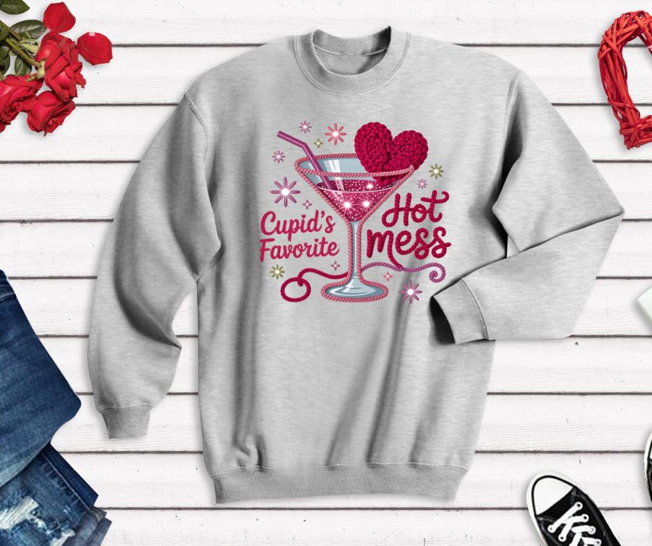 Cupid’s Favorite Hot Mess Valentine Martini Design