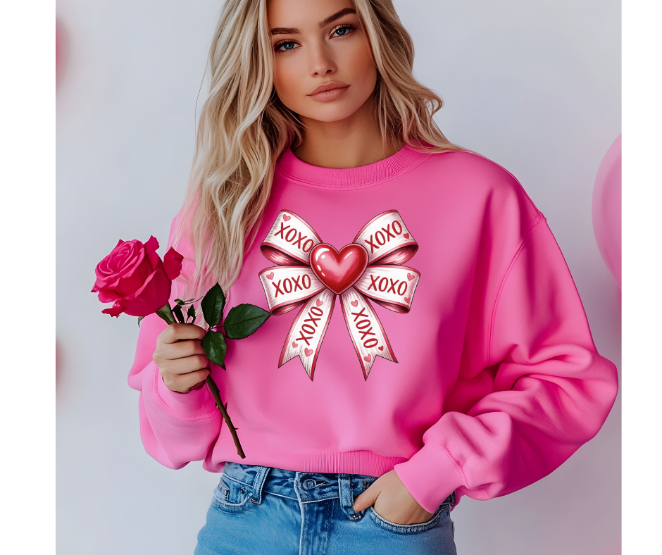 XOXO Coquette Heart Bow
