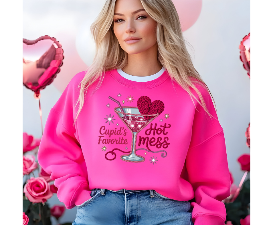 Cupid’s Favorite Hot Mess Valentine Martini Design