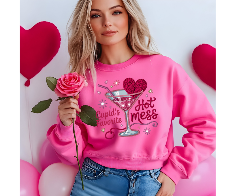 Cupid’s Favorite Hot Mess Valentine Martini Design