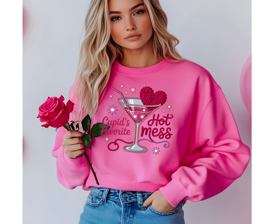 Cupid’s Favorite Hot Mess Valentine Martini Design