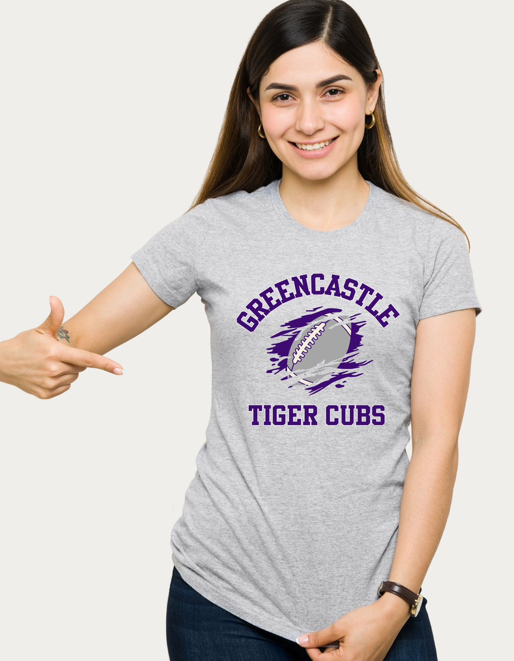 Greencastle Tigers Football T-Shirt | School Spirit Tee