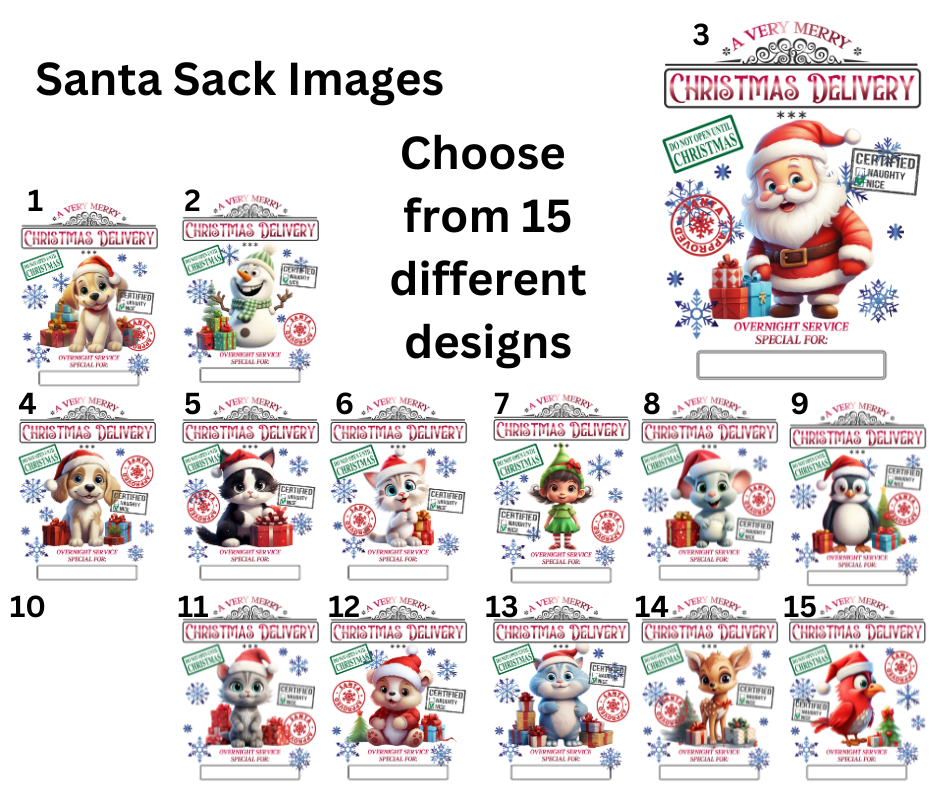 Personalized Christmas Delivery Sacks