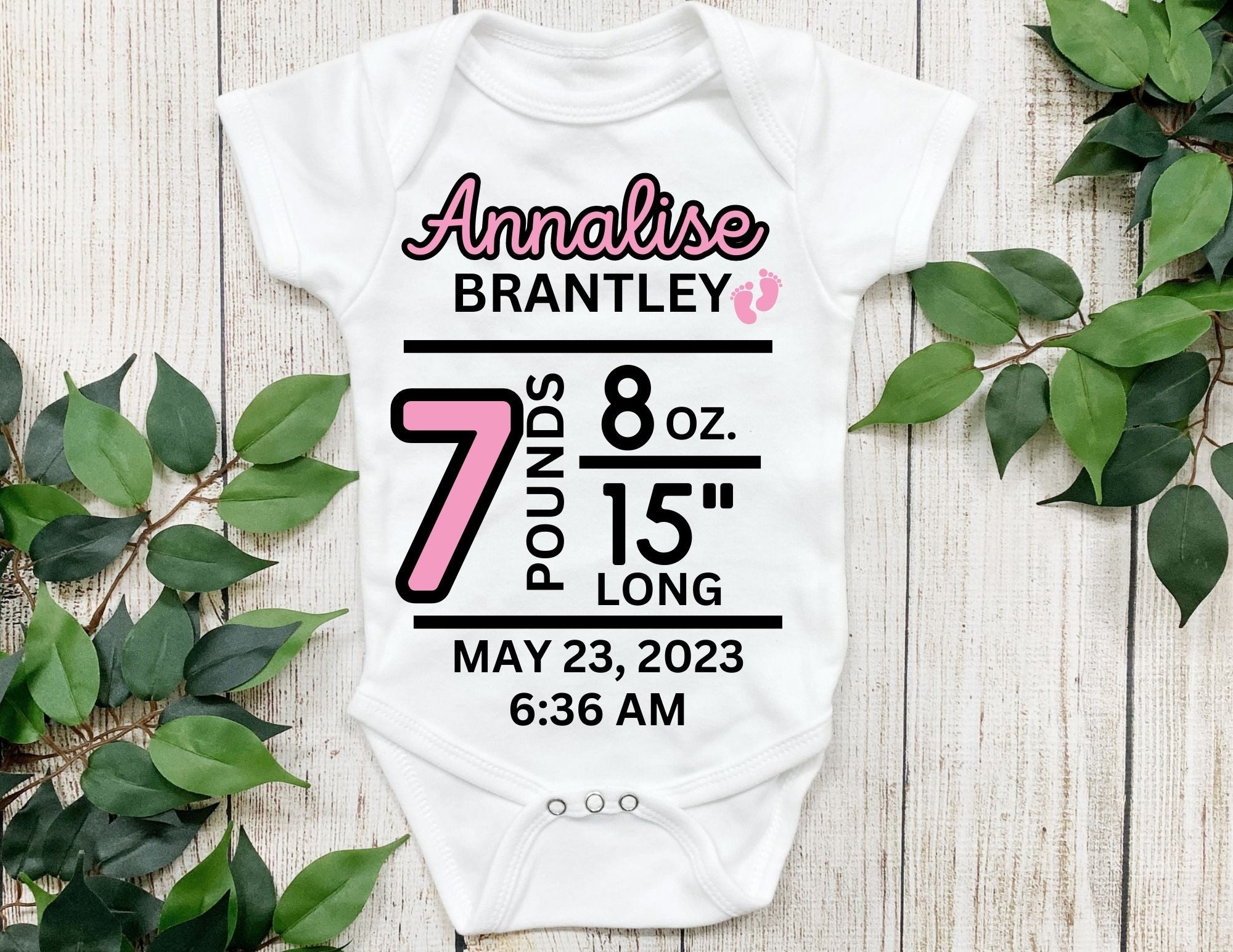 Baby Birth Onesie Girl and Boy