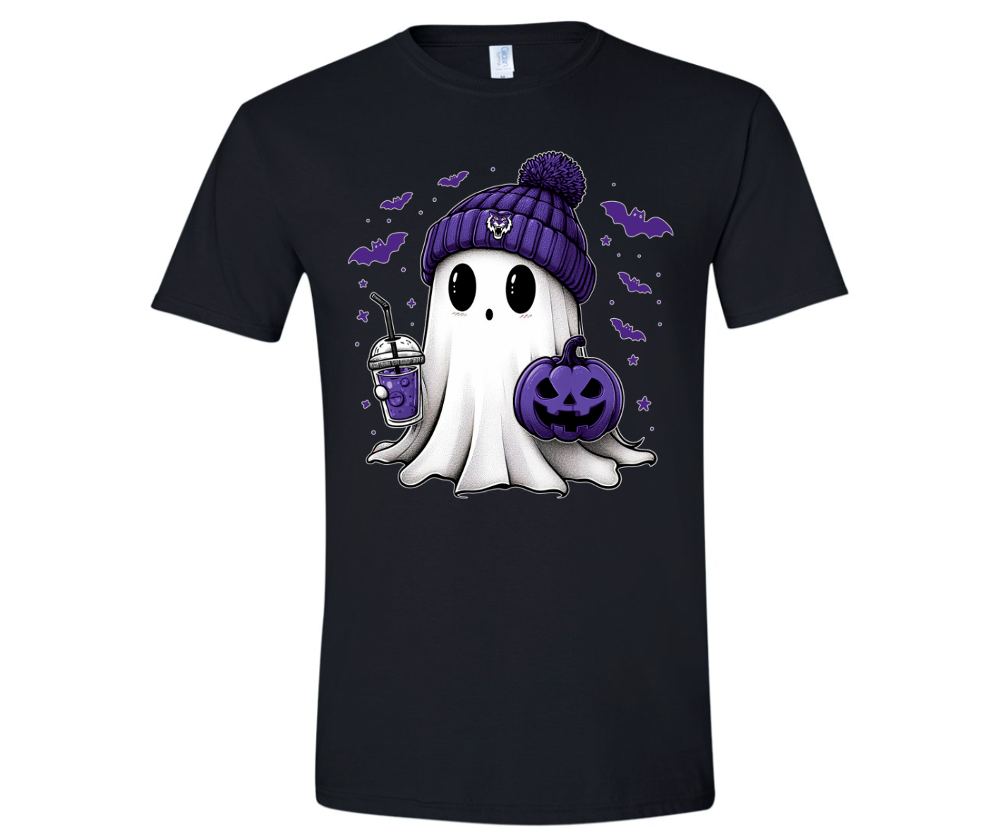 Tiger Cubs Cute Ghost with Coffee