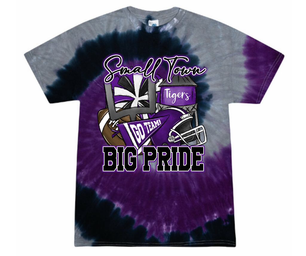 Small Town Pride Tigers Tie Dye