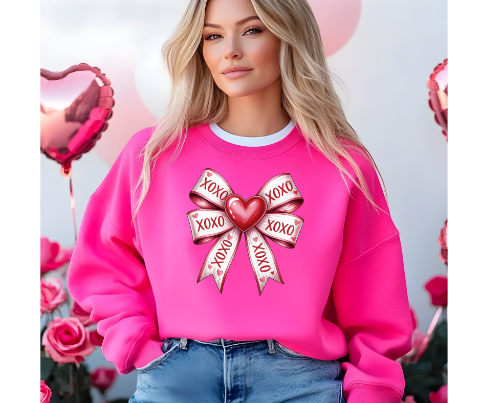 XOXO Coquette Heart Bow