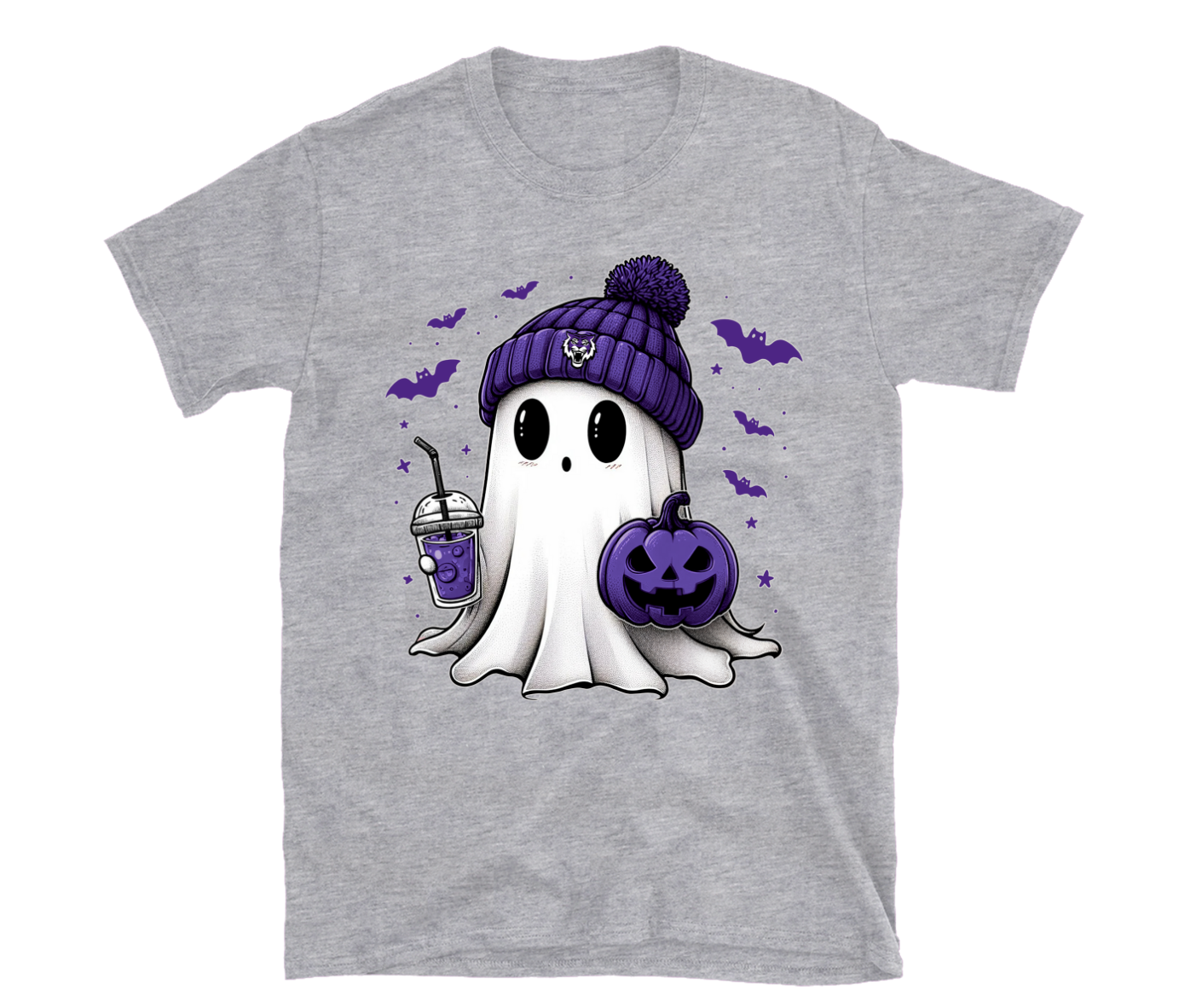 Tiger Cubs Cute Ghost with Coffee