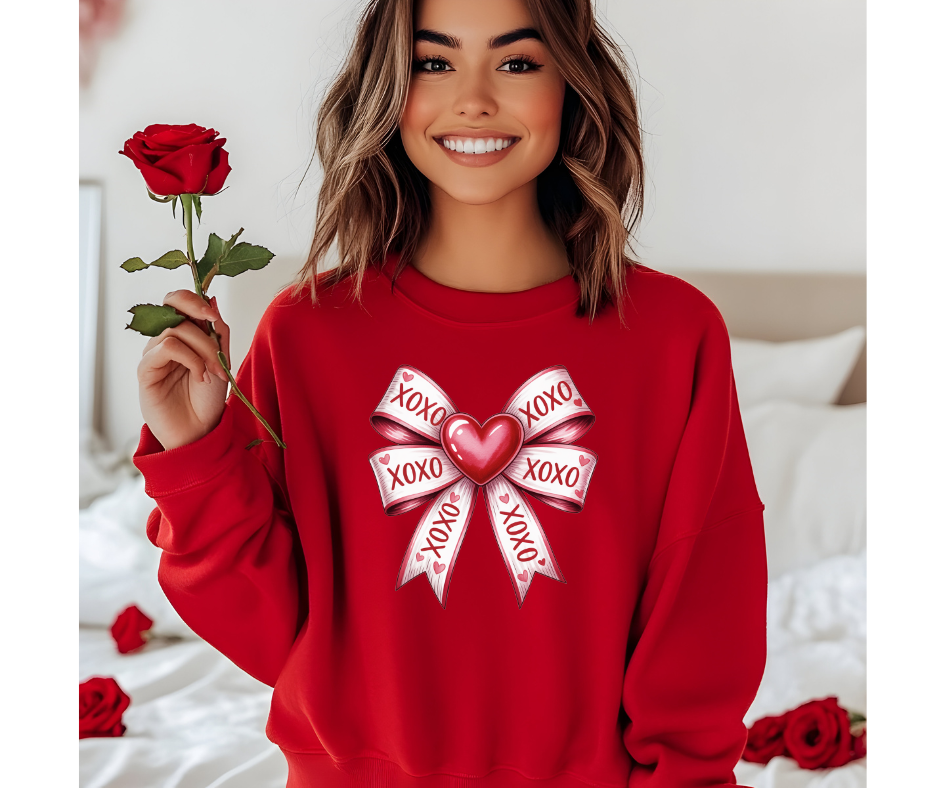 XOXO Coquette Heart Bow
