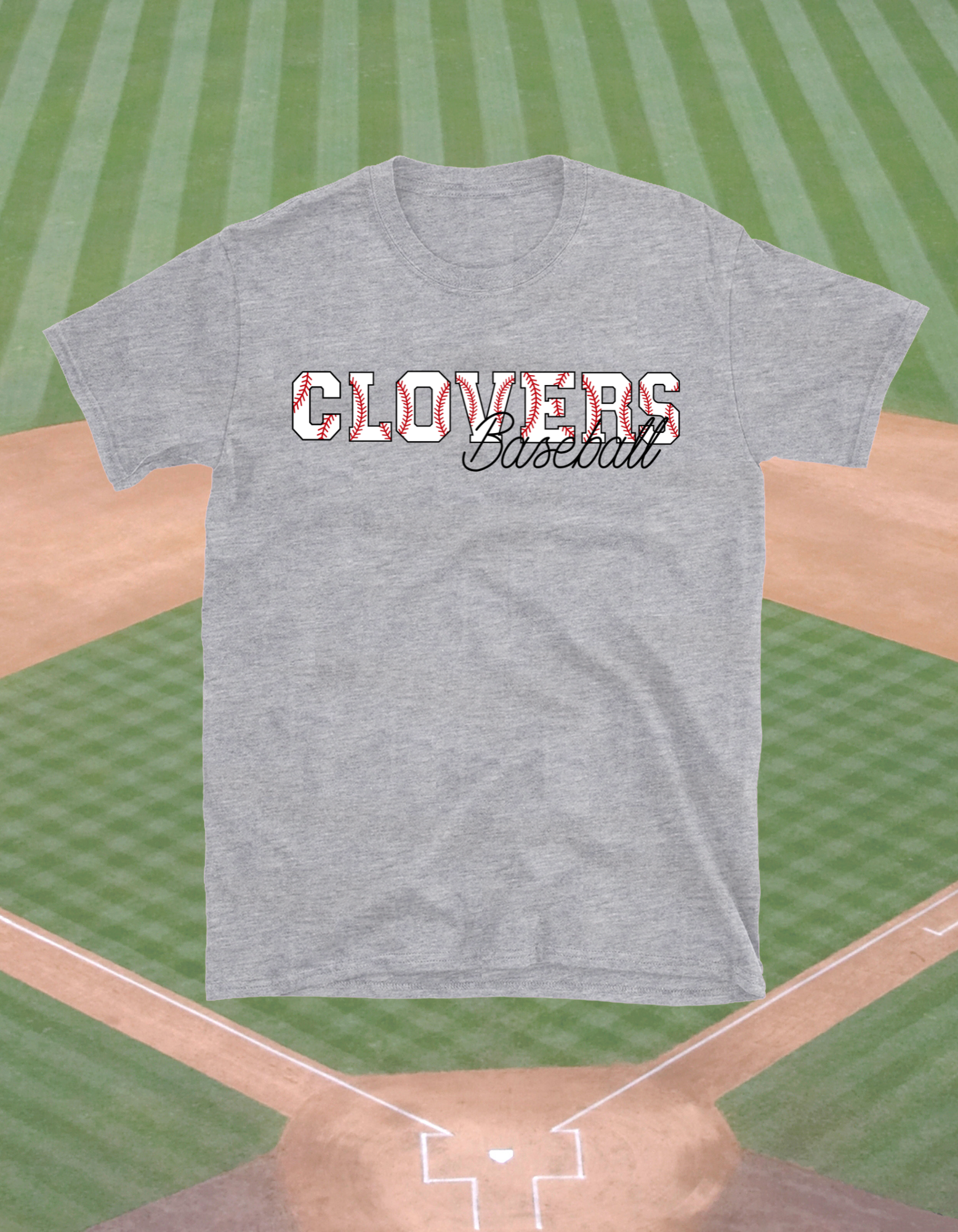 Clovers Baseball Graphic T-Shirt | Varsity Stitch Tee
