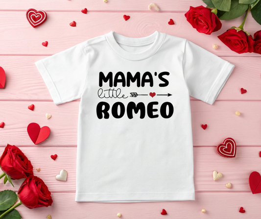 Mama's Little Romeo Valentine T-Shirt