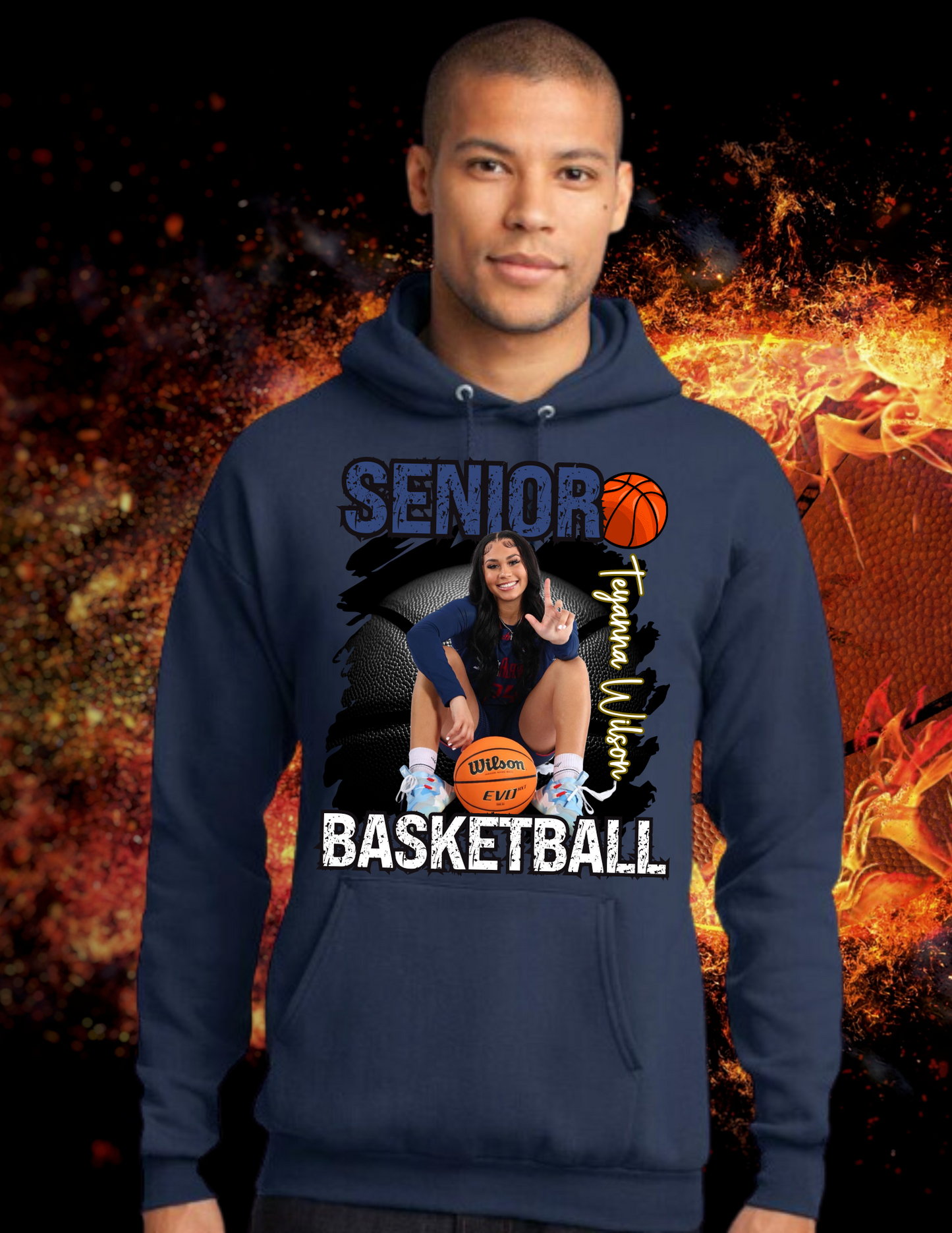 Customized Senior Basketball Hoodies