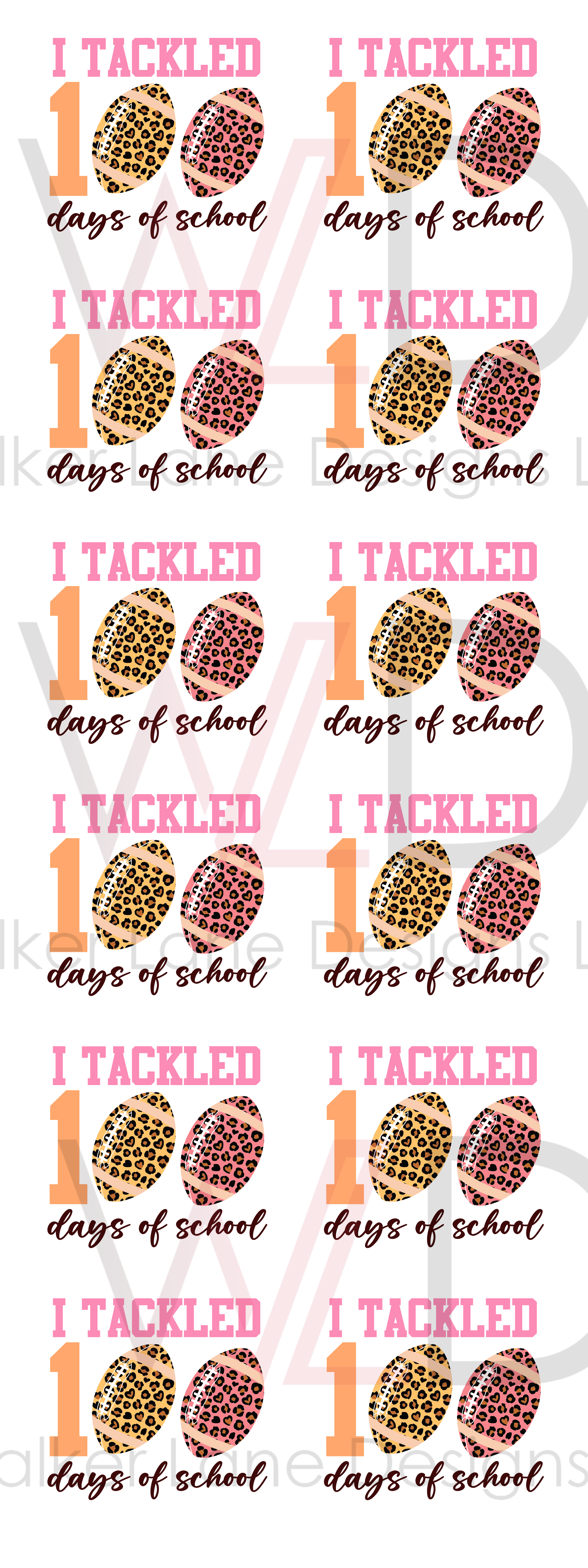 I Tackled 100 Days of School Leopard Print