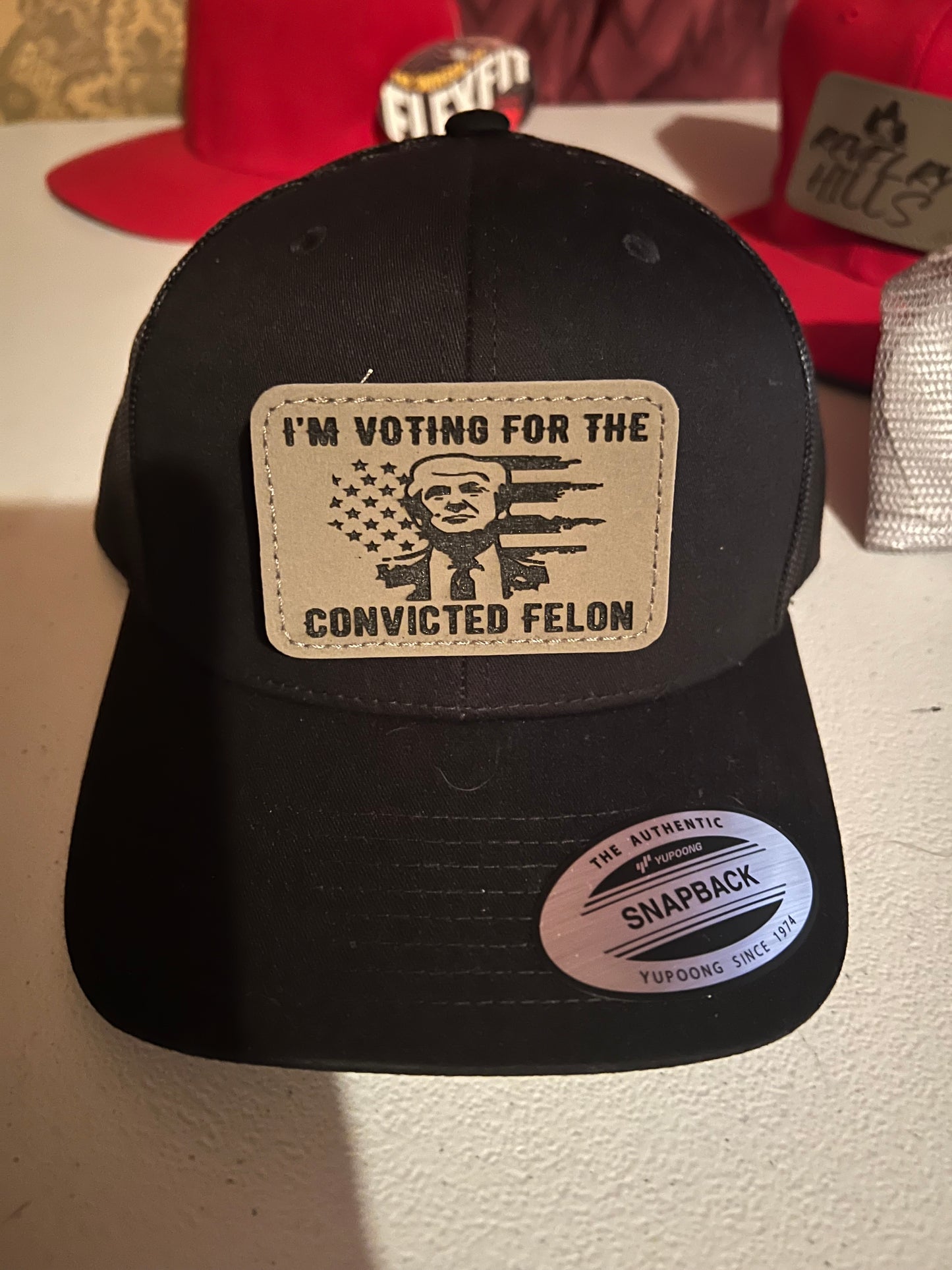 Im voting felon trump face hat