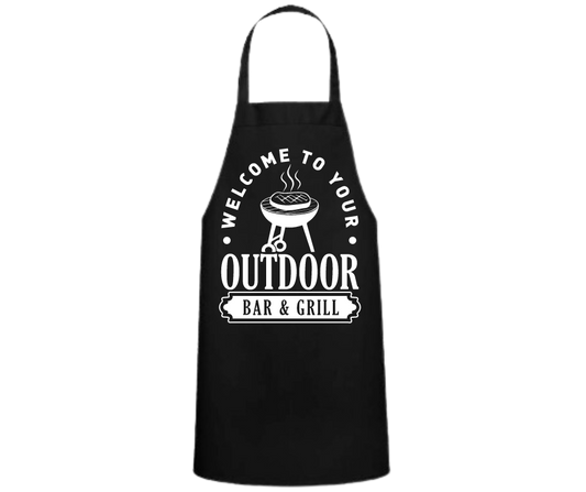 Welcome to Your Outdoor Bar & Grill Apron