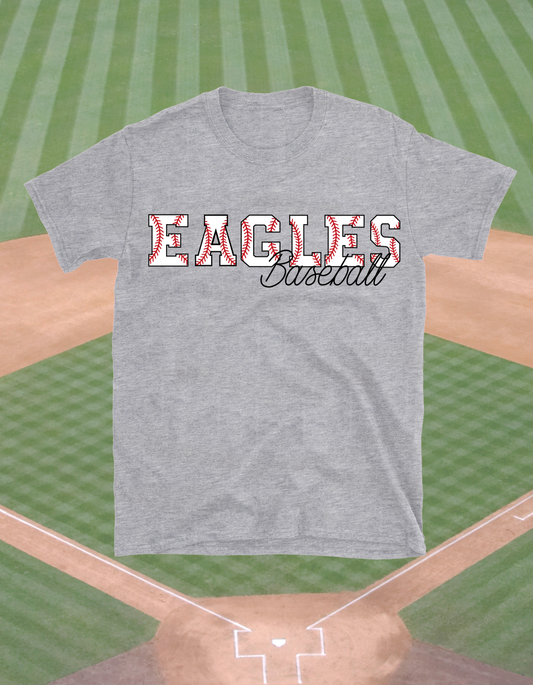 Eagles Baseball Graphic T-Shirt | Classic Baseball Stitch Tee