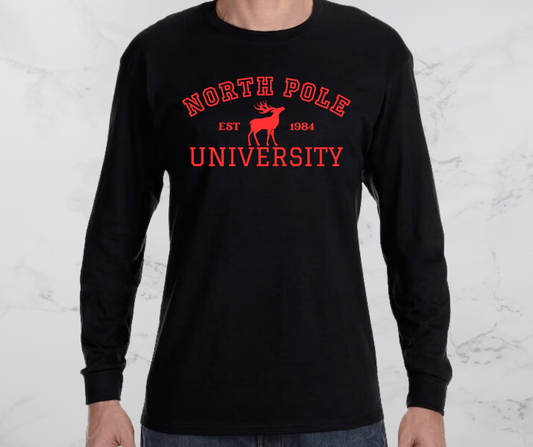 North Pole Long Sleeve Tee in Red
