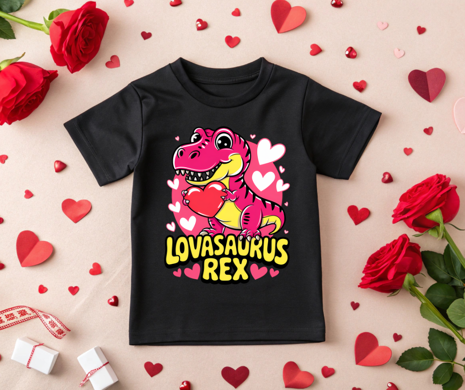 LovaSaurus Rex Valentine Kids' Shirt