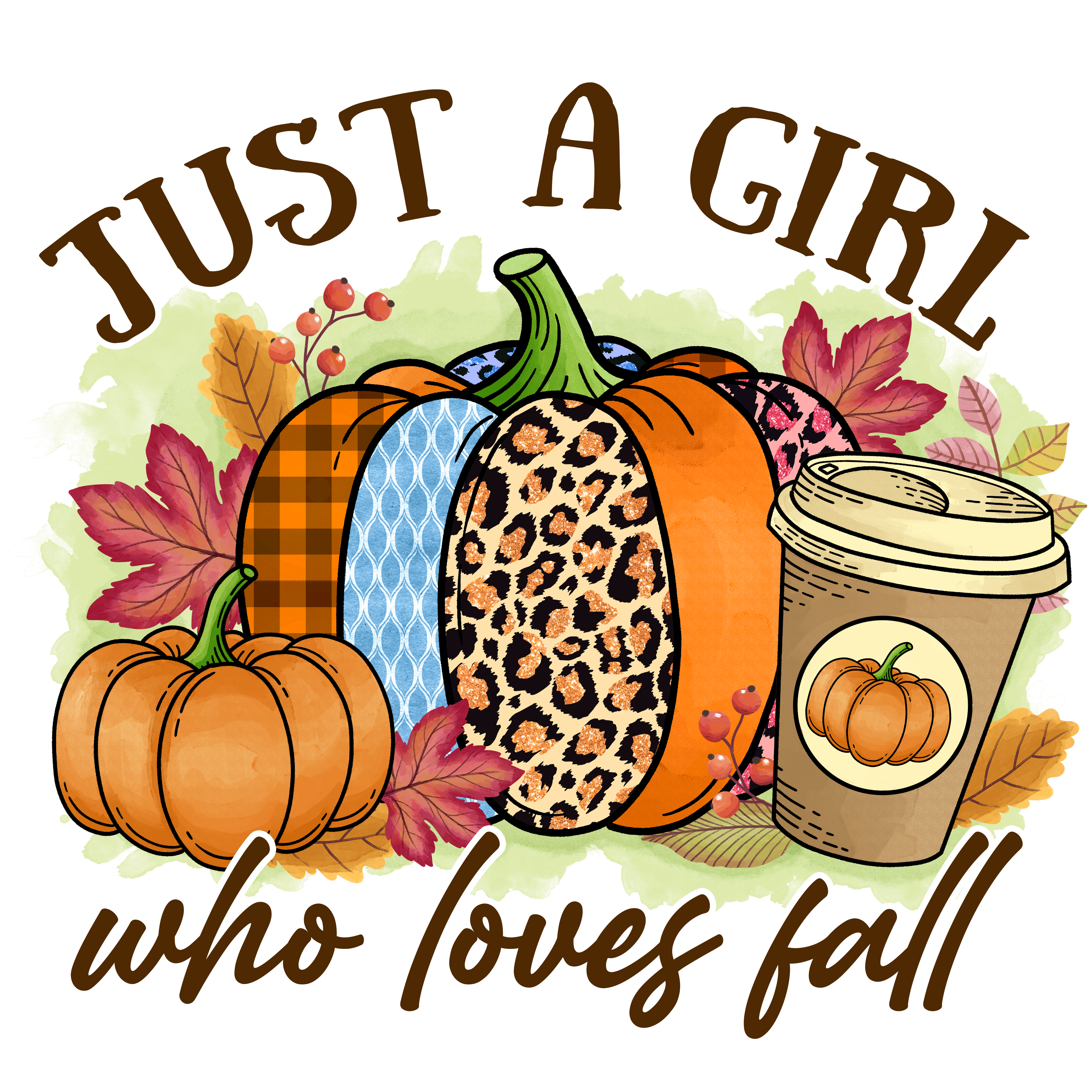 Just a Girl Who Loves Fall – DTF Print
