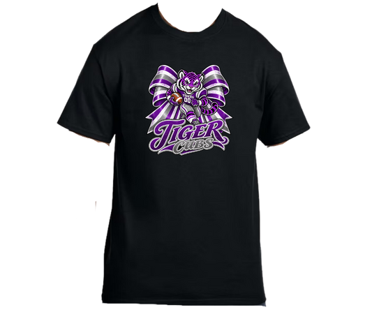 Tiger Cubs Football Spirit Shirt | Purple, Gray & White School Spirit Tee