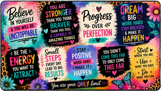 Inspirational Desk Mat | Motivational XXL Mouse Pad for Office, Gaming & Home Desk Setup