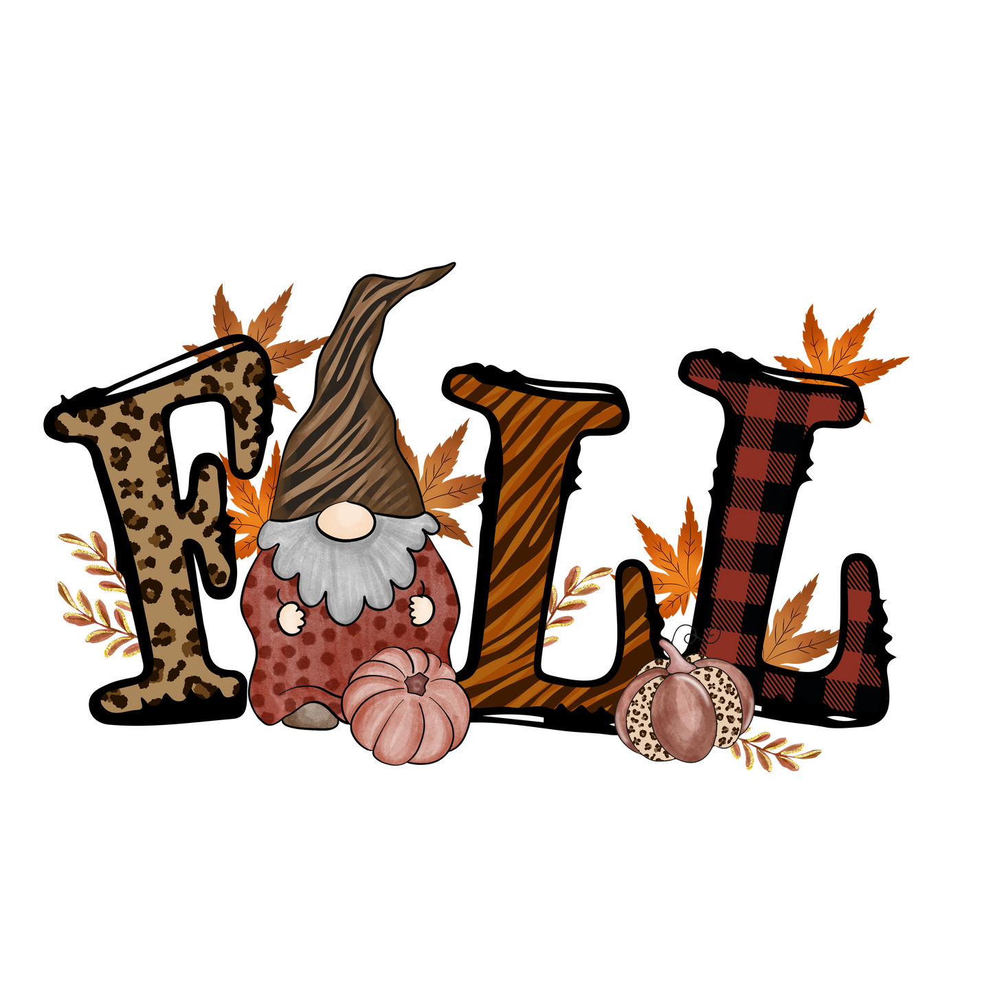 Fall Gnome Letters – DTF Print