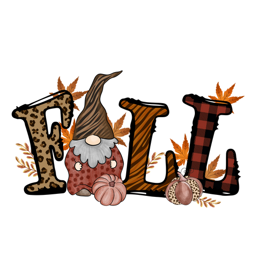 Fall Gnome Letters – DTF Print