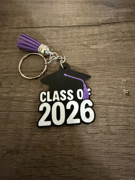 Class of 2026 Graduation Cap Keychain – Custom Senior Gift