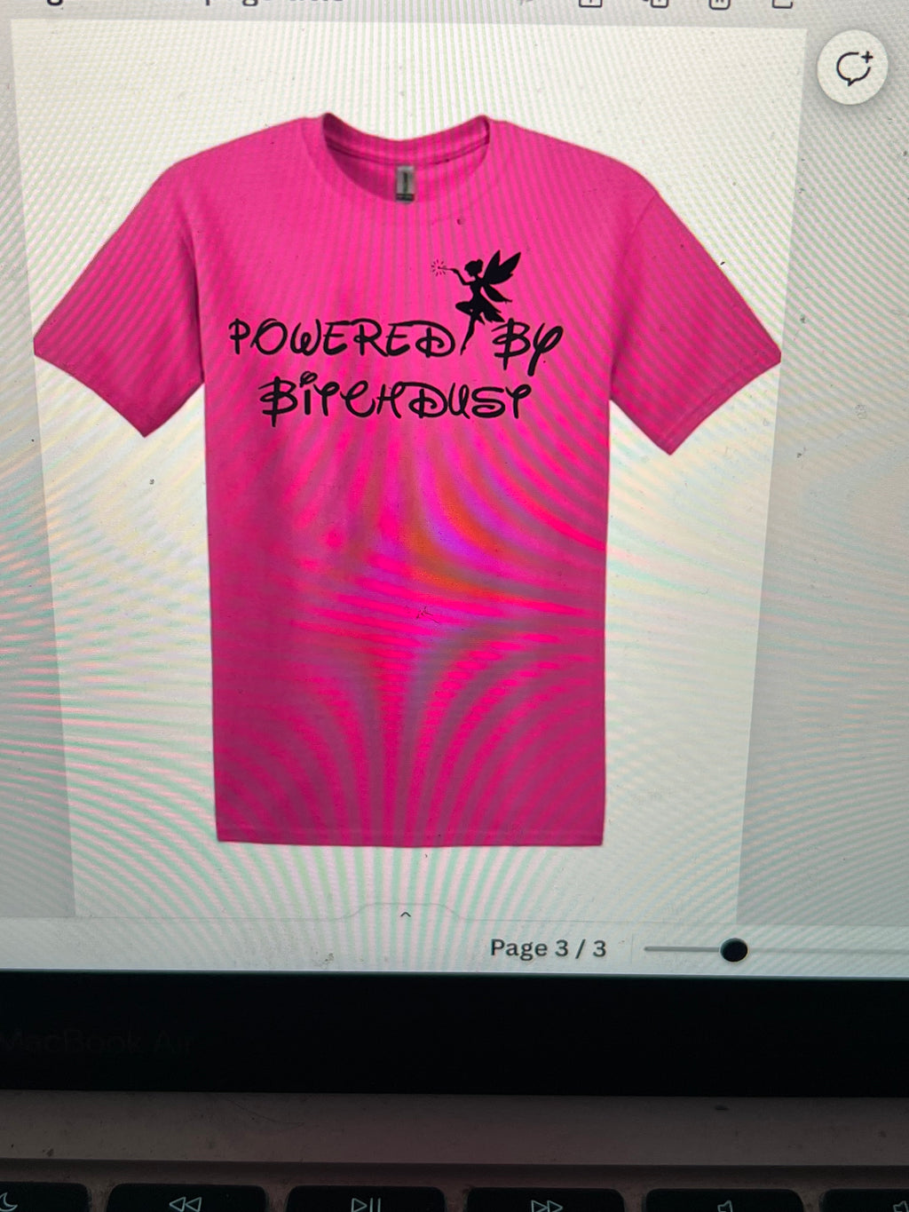 Powered by bitchdust tee shirt