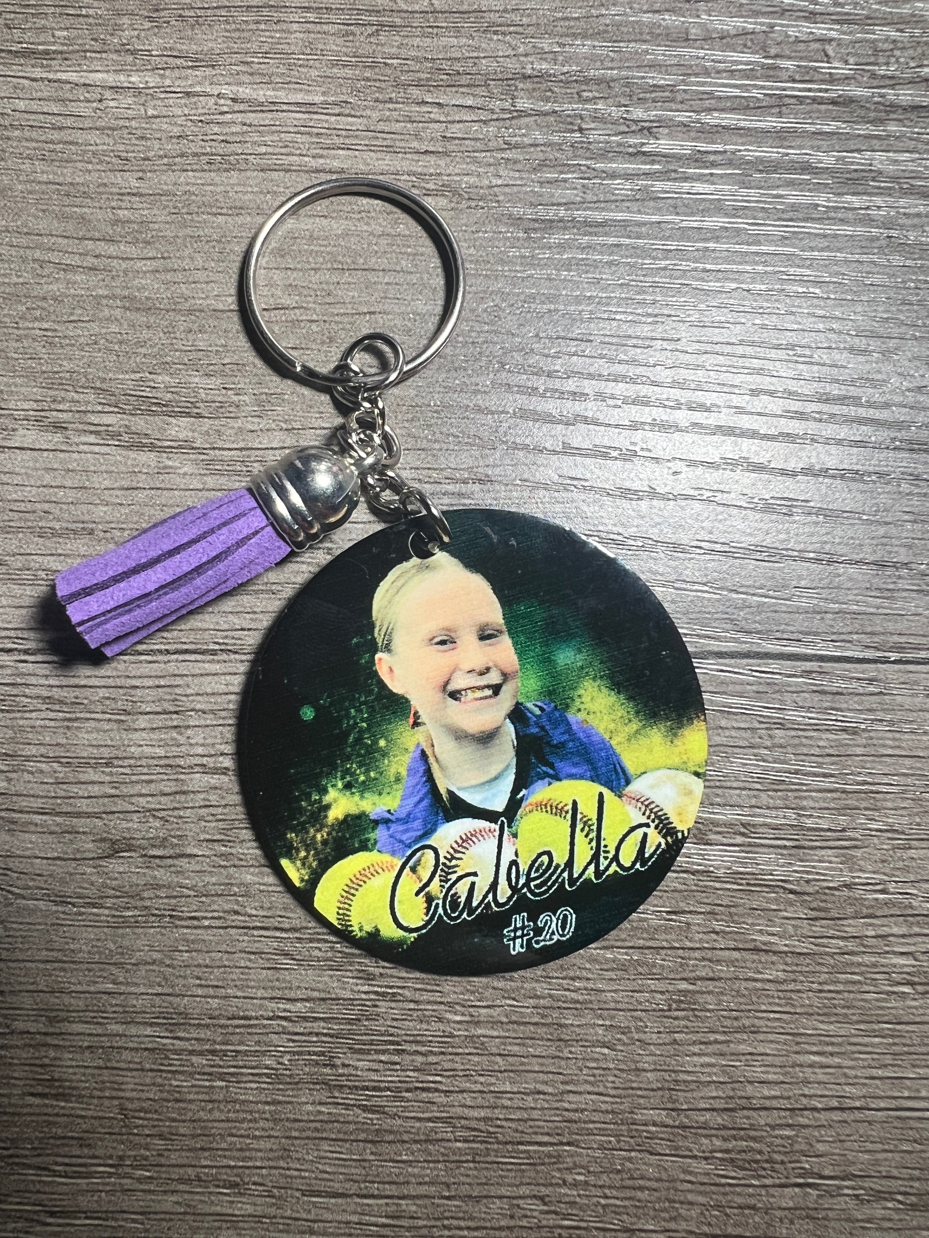 Custom Sports Keychain - Personalized with Name & Number