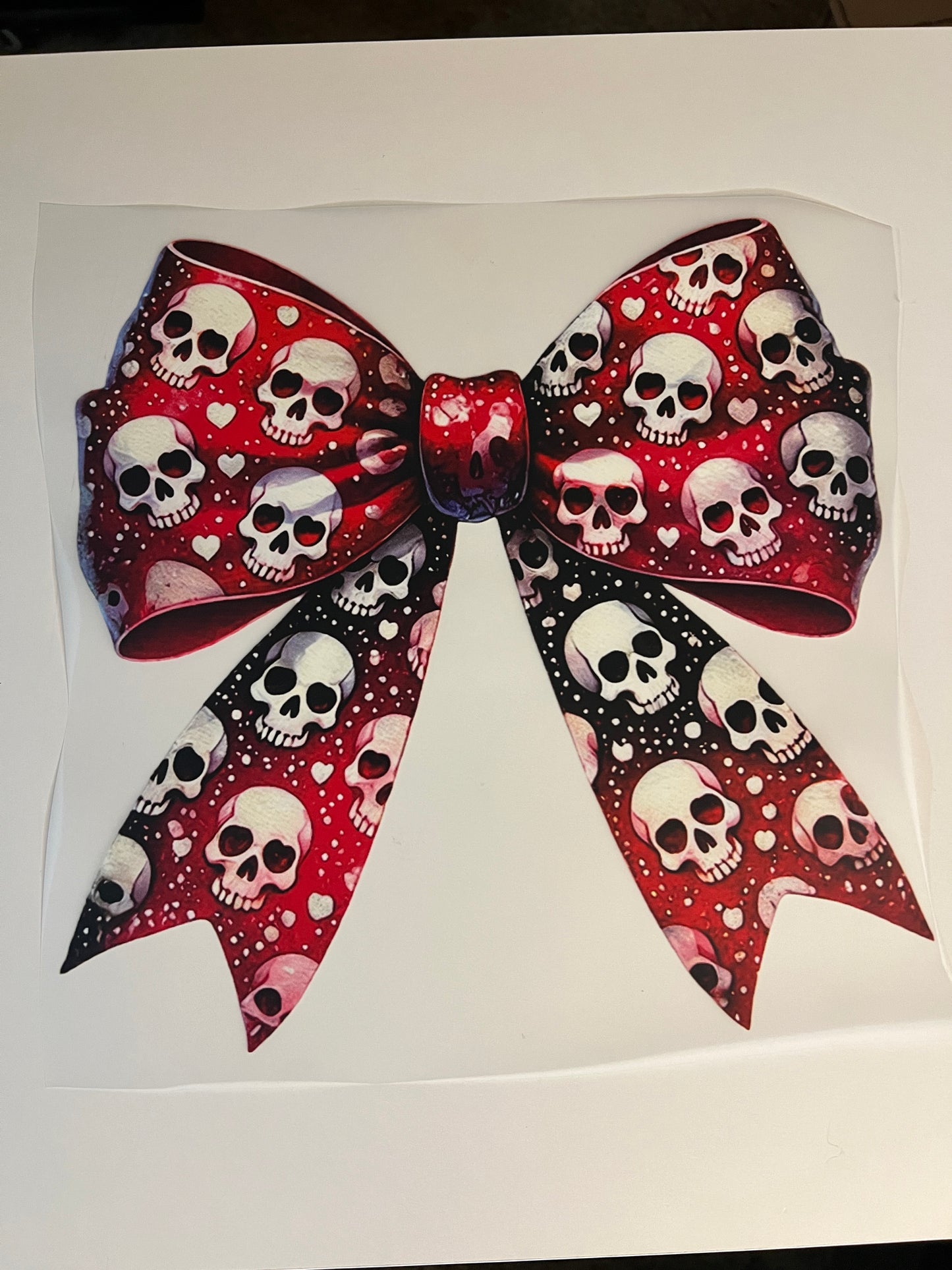 💀🎀 Skull Valentine Bow DTF Print