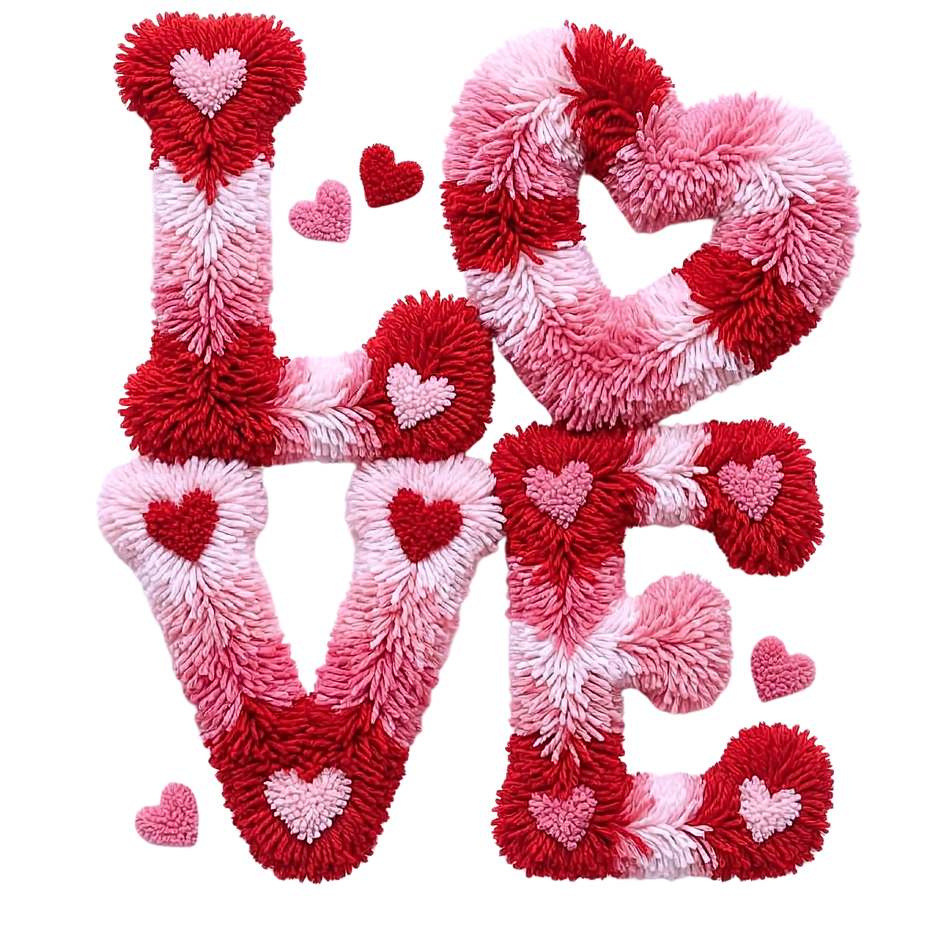 Textured LOVE Valentine DTF Transfer | Valentine’s Day DTF Print