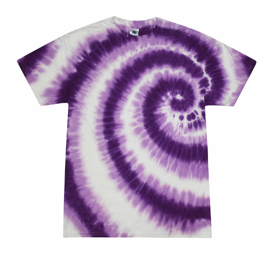 Swirl Purple and White Tye Dye (Blank)