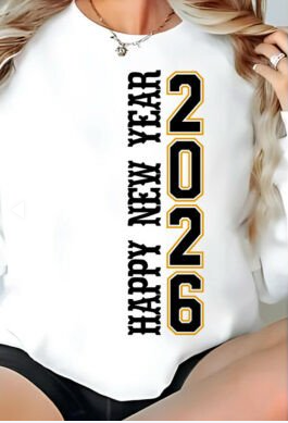 Happy New Year 2026 Front & Back DTF Transfer Set