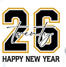 Happy New Year 2026 Front & Back DTF Transfer Set