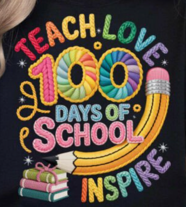 Teach Love Inspire 100 Days of School DTF Print | Teacher 100th Day Shirt