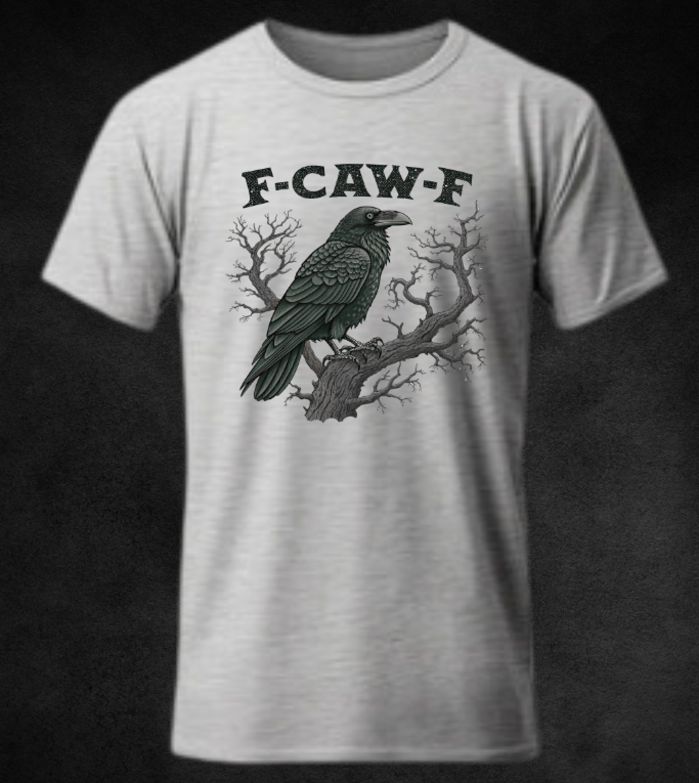 F-CAW-F Raven T-Shirt – Funny Gothic Crow Shirt for Bird Lovers & Sarcastic Souls