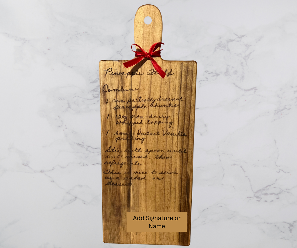 Handwritten Recipe Charcuterie Board